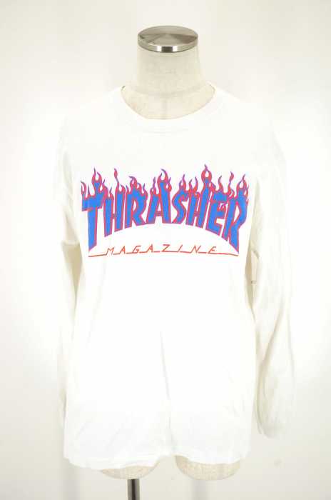 THRASHER （スラッシャー） フレイムプリントロングTシャツ メンズ トップス