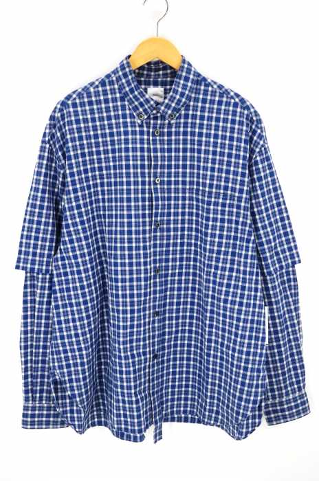 Name. （ネーム） COTTON PLAID B.D. COLLAR DOUBL メンズ トップス