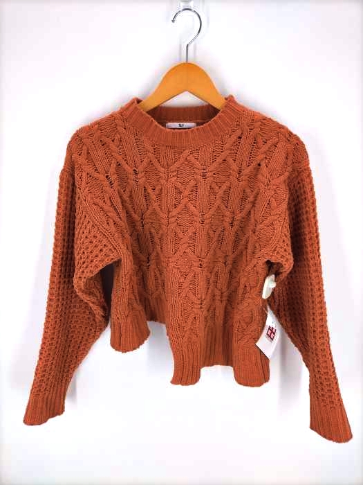 SLY（スライ） CHENILLE CABLE ASYMMETRY TOPS レディース トップス