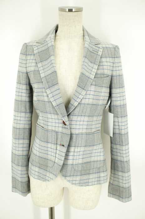 DOUBLE STANDARD CLOTHING（ダブルスタンダードクロージング） T.B.M　made in ITALY チェックテーラードジャケット レディース アウター