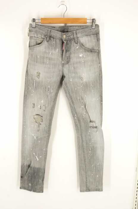 DSQUARED2（ディースクエアード） Sexy Twist Jean ペンキクラッシュ加工スリムフィットデニムパンツ メンズ パンツ