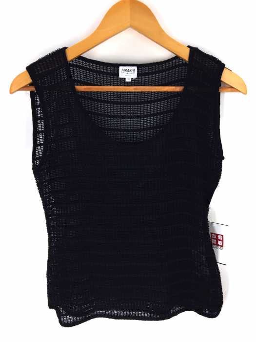 ARMANI COLLEZIONI（アルマーニコレツィオーニ） Uネック　シースルー　ノースリーブ レディース トップス