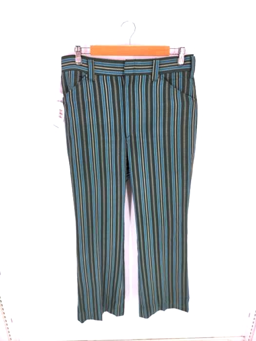 USED古着（ユーズドフルギ） ストライプスラックスパンツ TALONジップ メンズ パンツ