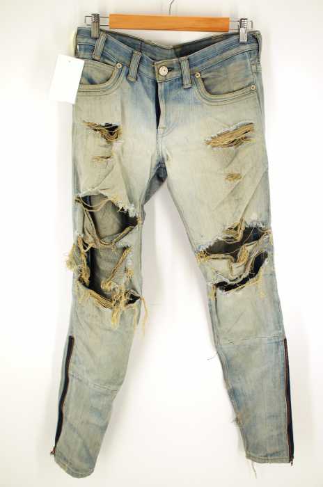 Levi's RED (リーバイスレッド) ダメージ加工デニムパンツ クラッシュ加工デニムパンツ メンズ パンツ