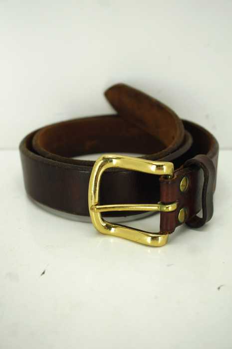 USED （ブランド不明） UK Saddle Leather レザーベルト メンズ ファッション雑貨