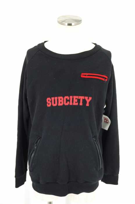 Subciety （サブサエティ） ロゴプリント ジップスウェット メンズ トップス