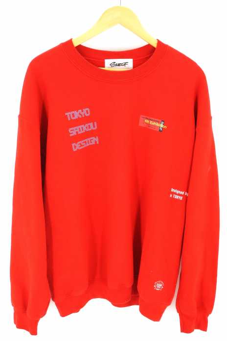 sneakerwolf（スニーカーウルフ） バックプリントスウェットトップス メンズ トップス