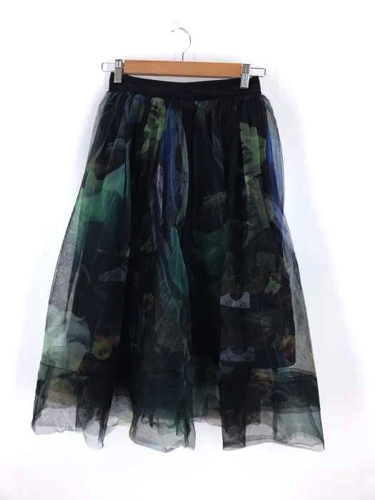 JNBY（ジェーエヌビーワイ） Tulle Overlay Printed Skirt レディース スカート