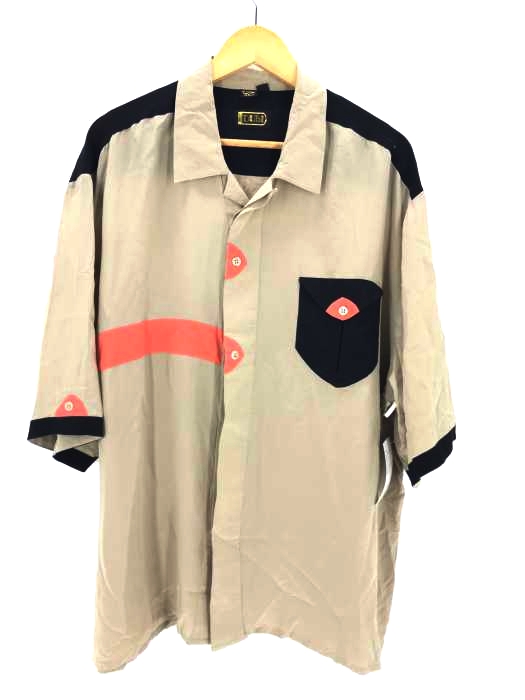 DUBI(フメイ) シルクオープンカラー半袖シャツ メンズ トップス