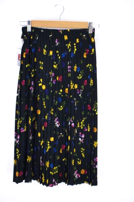 ZARA BASIC(ザラベーシック) 花柄プリーツスカート レディース スカート