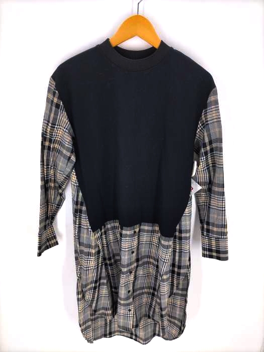 ZARA（ザラ） ニットドッキングシャツワンピース レディース ワンピース