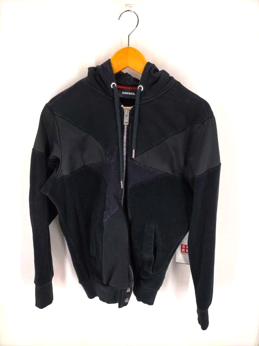 DIESEL（ディーゼル） スターデザインミックスファブリックジップパーカー S-CANNERY FELPA メンズ トップス