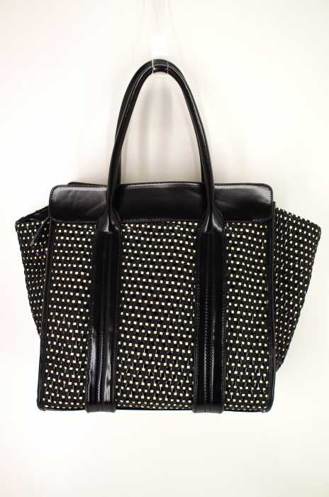 ESSENTIEL Antwerp レザー編み込みハンドバッグ レディース バッグ