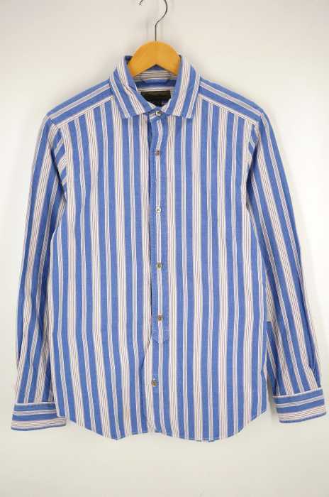 NIGEL CABOURN (ナイジェルケーボン ) BRITISH O FFICERS SHIRT SAX BLUE STRIPE ブリティッシュオフィサーシャツ メンズ トップス