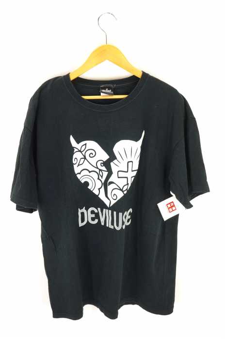 Deviluse(デビルユース) クルーネックプリントTシャツ メンズ トップス