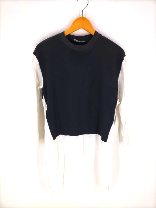 ZARA(ザラ) ニットドッキングシャツワンピース レディース ワンピース