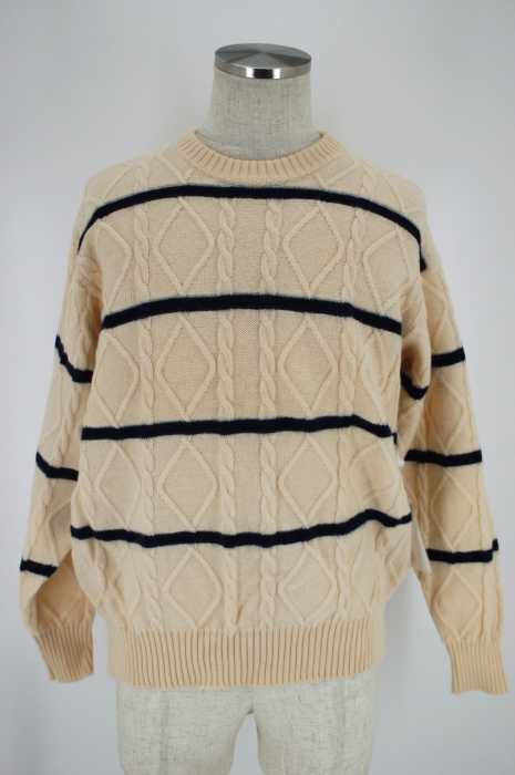 CHAPS RALPH LAUREN （チャップスラルフローレン） ボーダー柄ウールニットセーター メンズ トップス