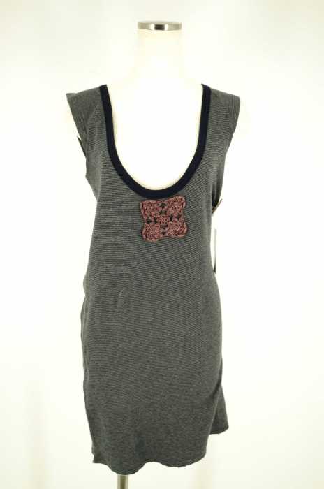 mother （マザー） 刺繍入りボーダー柄タンクトップ レディース トップス
