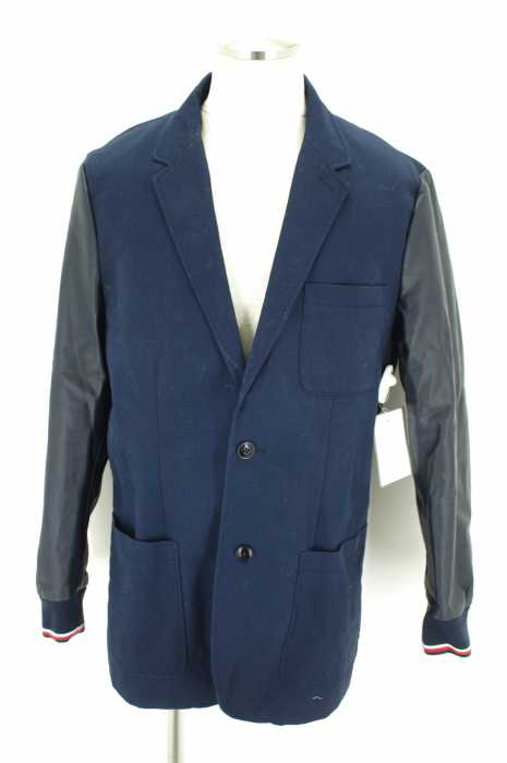 TOMMY HILFIGER (トミーヒルフィガー) フェイクレザー切替中綿2Bジャケット メンズ アウター