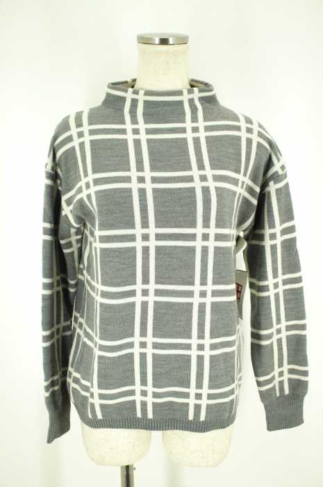 UNITED ARROWS green label relaxing （ユナイテッドアローズグリーンレーベルリラクシング） KC W/AC ウィンドペンCHECK POニット レディース トップス