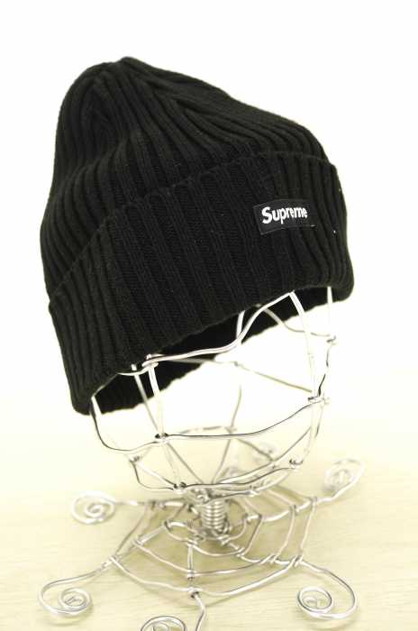 Supreme （シュプリーム） Overdyed Ribbed Beanie Washed Black メンズ 帽子