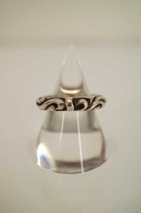 CHROME HEARTS （クロムハーツ） シルバー925 スクロールバンドリング メンズ アクセサリー