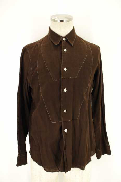 COMME des GARCONS SHIRT （コムデギャルソンシャツ） ステッチデザインリネンシャツ メンズ トップス