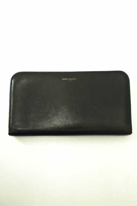 SAINT LAURENT PARIS （サンローランパリ） フルジップラウンドファスナーレザーウォレット メンズ 財布・ケース