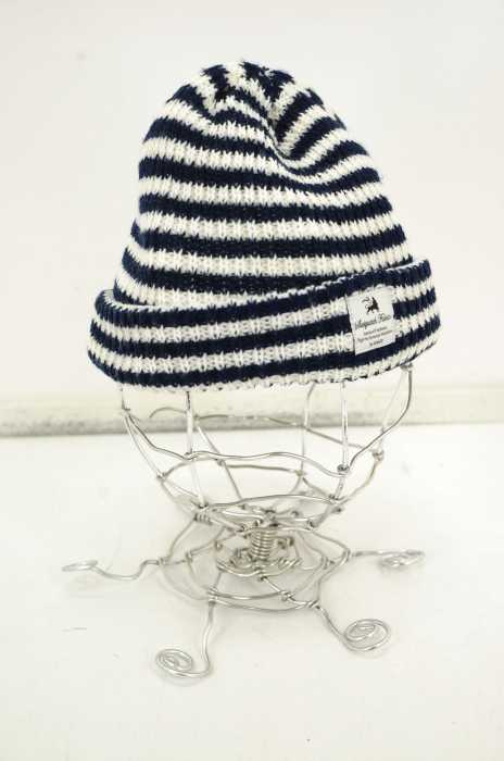 SASQUATCHfabrix. (サスクワァッチファブリックス) CABLE KNIT CAP ケーブル編みアクリルボーダーニットキャップ メンズ 帽子