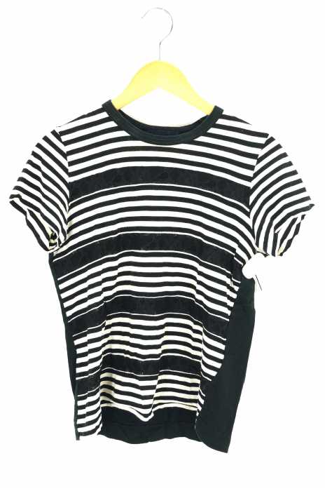 tricot COMME des GARCONS （トリココムデギャルソン） ピンクタグ 12AW パッチワークボーダー半袖Tシャツ レディース トップス