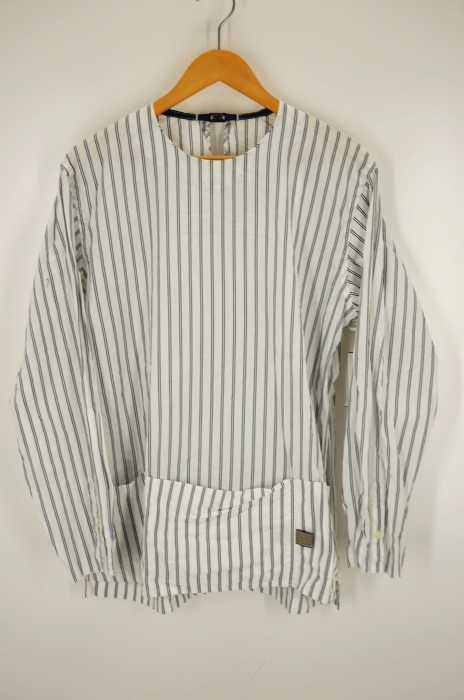 meanswhile(ミーンズワイル) Argane Oil Cotton Stripe Pullover メンズ トップス