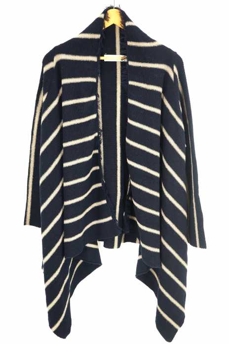 ZARA KNIT（ザラニット） カットオフボーダーカーディガン レディース トップス