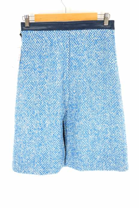 ACNE STUDIOS（アクネストゥディオズ） KIER CHEVRON レザーウエスト切替ヘリンボーンスカート レディース スカート