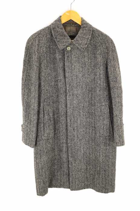 Harris Tweed（ハリスツイード） ウールツイードへリンボーンステンカラーコート メンズ アウター