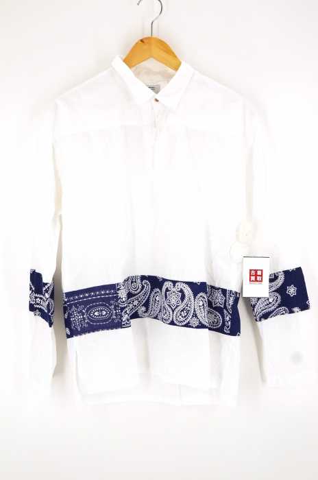 VISVIM（ビズビム） KERCHIEF BORDER TUNIC SHIRT バンダナ柄 プルオーバーチュニックシャツ メンズ トップス