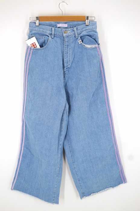 little sunny bite（リトルサニーバイト） denimbomberpants/サイドラインデニムワイドパンツ レディース パンツ