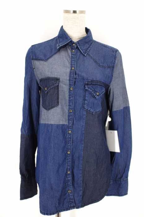 DIESEL （ディーゼル） 切替デニムシャツ レディース トップス