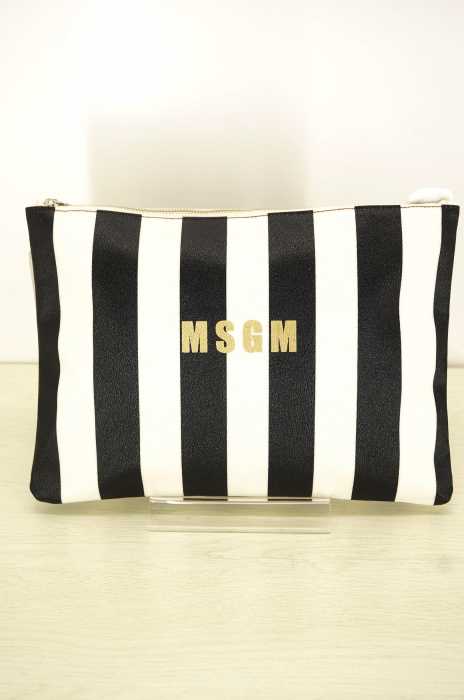 MSGM×FABRICK（エムエスジーエム ファブリック） Numero TOKYO 100号記念  POP-UP STOREリミテッド  ストライプクラッチバッグ メンズ バッグ