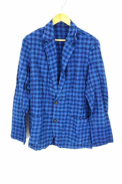 UMIT BENAN（ウミットベナン） 13SS Shirt Jacket 2Bブロックチェックコットンテーラードジャケット メンズ アウター