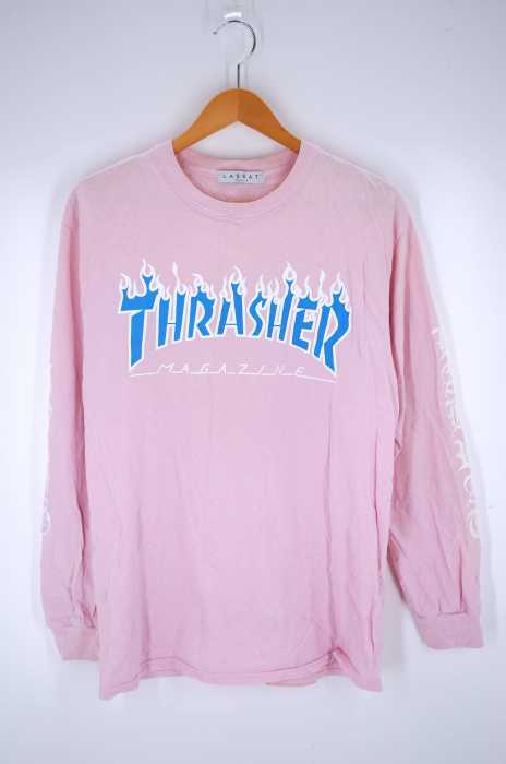 LABRAT×Thrasher（ラブラットスラッシャー） ロゴプリント長袖Tシャツ メンズ トップス