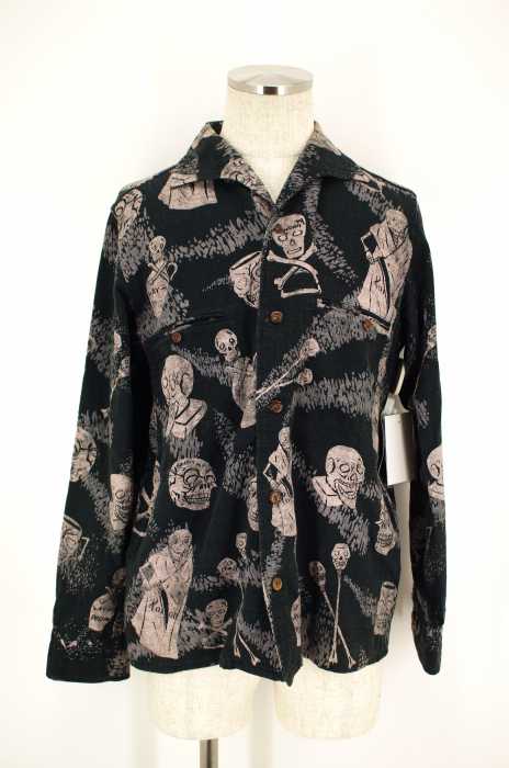 GANGSTERVILLE （ギャングスタビル） 14SS イタリアンカラー総柄長袖シャツ メンズ トップス