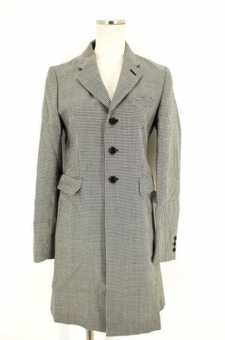 BLACK COMME des GARCONS （ブラックコムデギャルソン） 千鳥柄チェスターコート レディース アウター