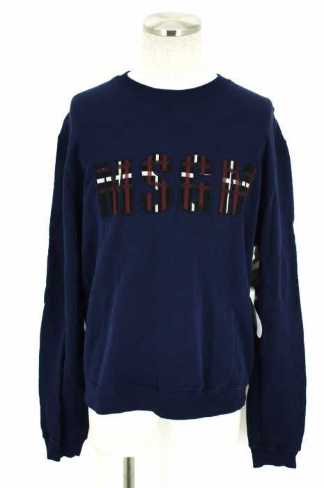 MSGM（エムエスジーエム） 裏起毛チェックロゴスウェット メンズ トップス