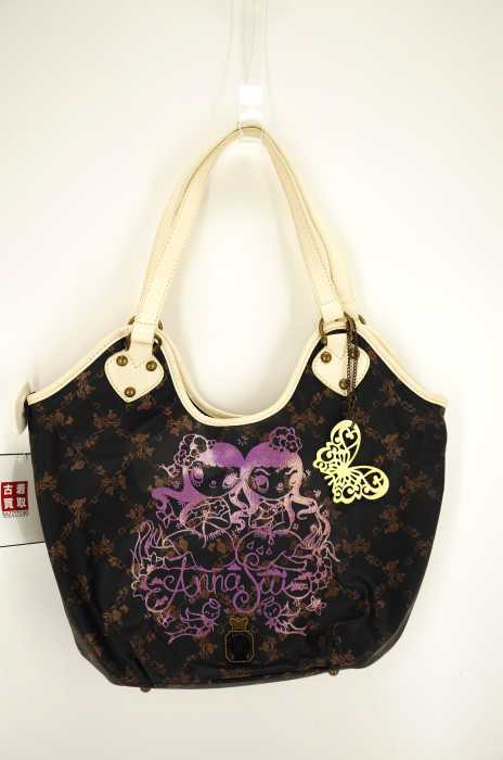 ANNA SUI （アナスイ） バタフライチャーム付総柄レザートート レディース バッグ