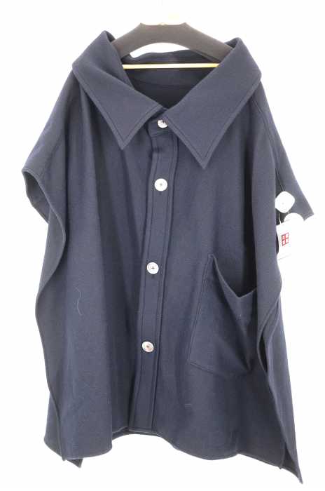 ANREALAGE（アンリアレイジ） WOOL SHIRTS COLLAR PONCHO メンズ アウター