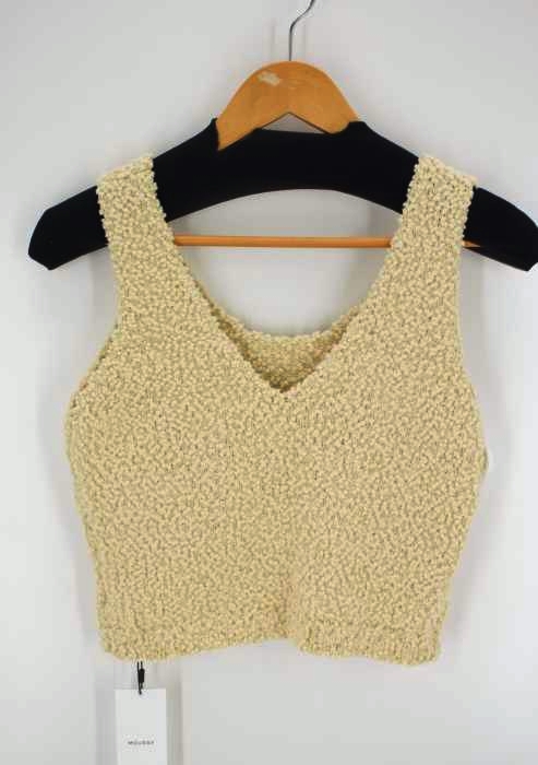 MOUSSY(マウジー) PON PON YARN KNIT BUSTIER レディース トップス