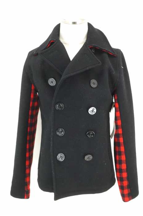 TOMMY （トミー） チェック切替ピーコート メンズ アウター