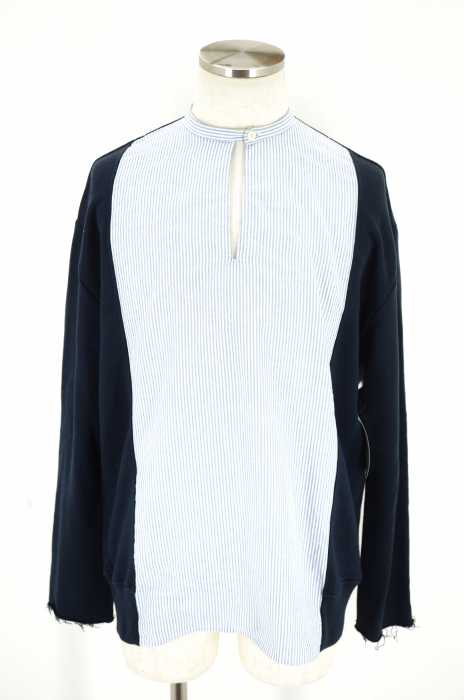 Casely-Hayford （ケイスリー ヘイフォード） キャンディーストライプバンドカラースキッパー メンズ トップス