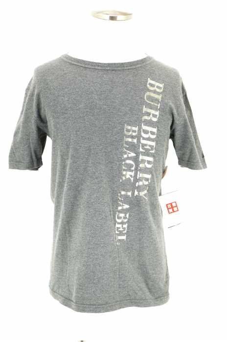 BURBERRY BLACK LABEL (バーバリーブラックレーベル) メタリックロゴプリント半袖Tシャツ メンズ トップス