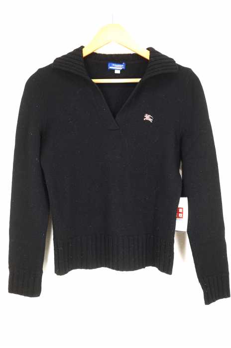 BURBERRY BLUE LABEL（バーバリーブルーレーベル） 襟付きVネックニットセーター レディース トップス